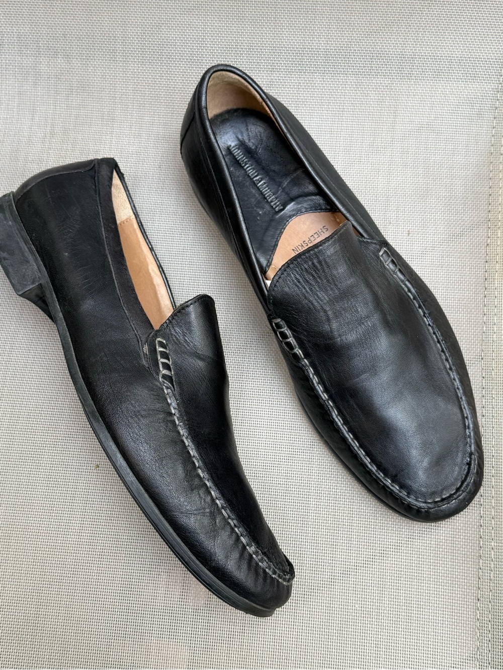 Johnston & Murphy Black Leather Driving Shoes Made in India #2778 Men's size 11 - Picture 10 of 10